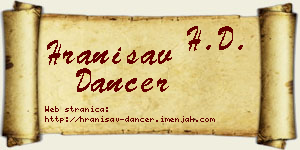 Hranisav Dancer vizit kartica